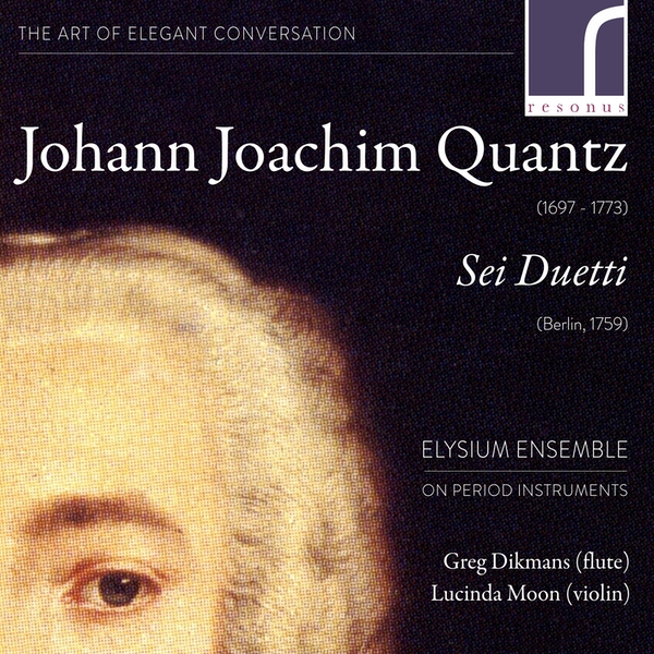 Cover of Quantz Six Duets CD performed by Elysium Ensemble