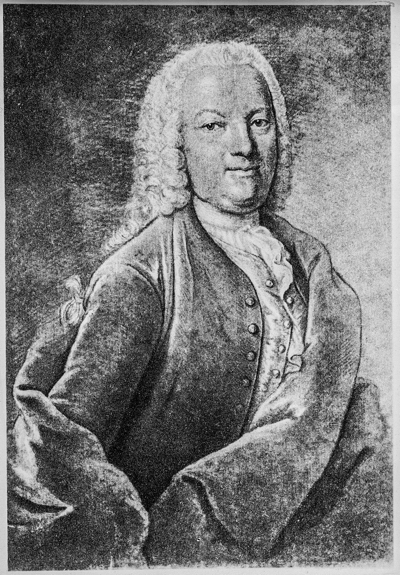 Drawing of Johann Georg Pisendel